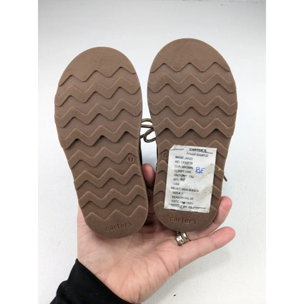 Carter's Brown Dinosaur Ankle Boots